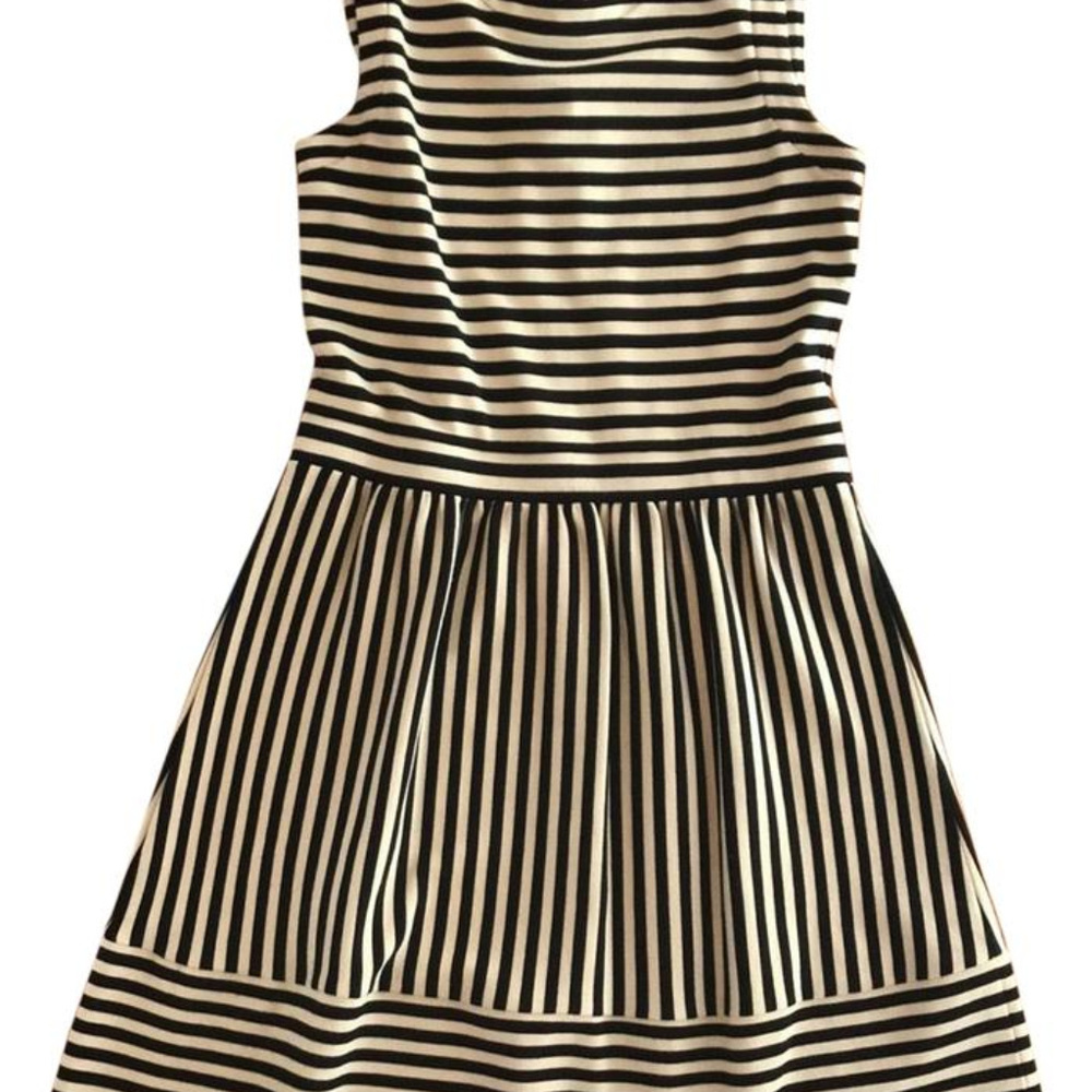Anthropologie Black/White Stripes Hi-line Short